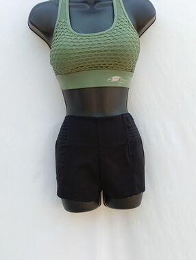 Black High-Rise Athletic Shorts